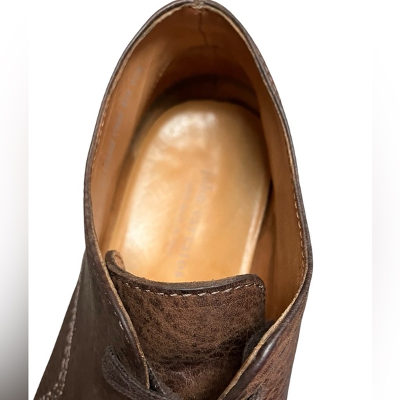 John Varvatos Brown Ankle Chukka Boot Pebble Calfskin Leather Size 11.5 main image 4